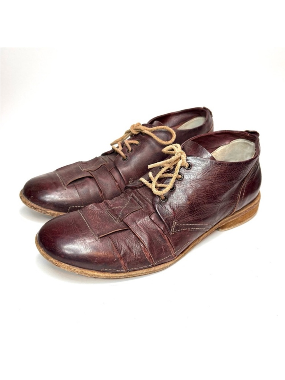 A.S.98 Burgundy Leather Oxfords | 43